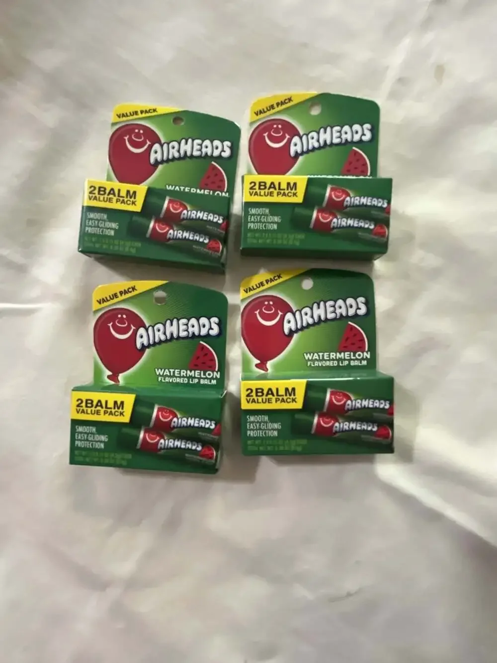 Airheads Watermelon Flavored Lip Balm 2-Pack Value Pack (4 Sets)